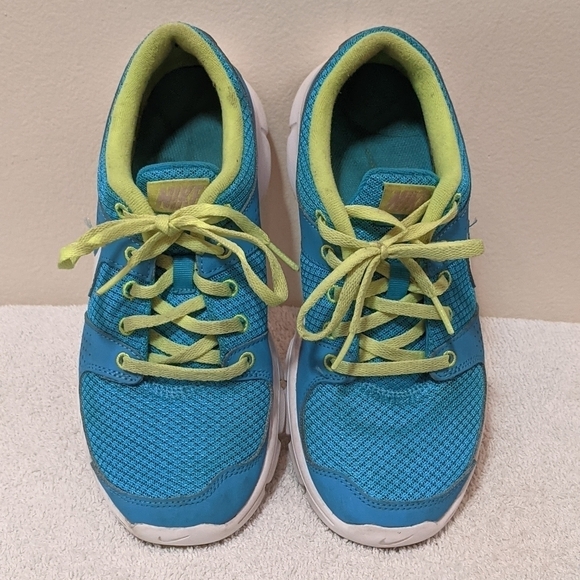 🐢Nike Flex Experience Blue/Volt Women's Size 7.5 HAS WEAR - Picture 1 of 13
